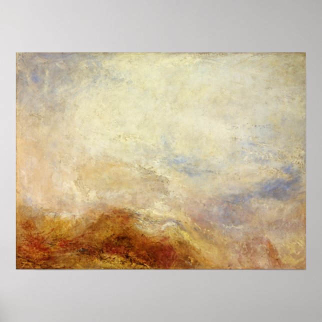 Turner - Mountain Scene Val D'Aosta Poster (Front)