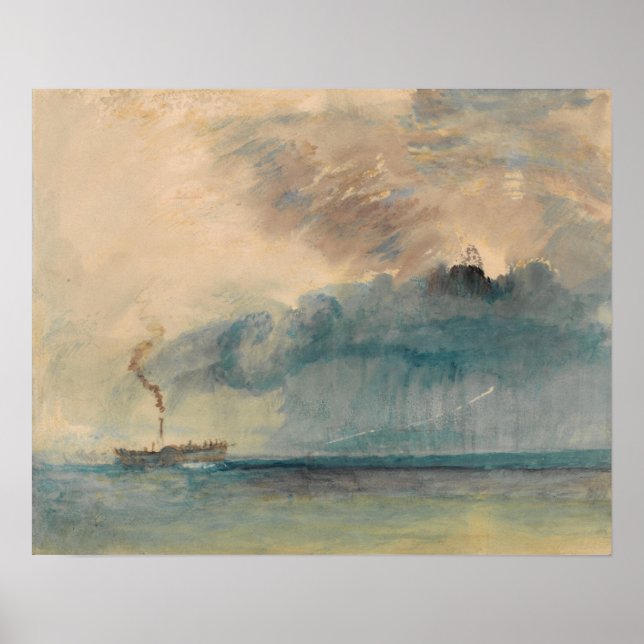 Turner - Paddle-Steamer In Storm Poster (Front)