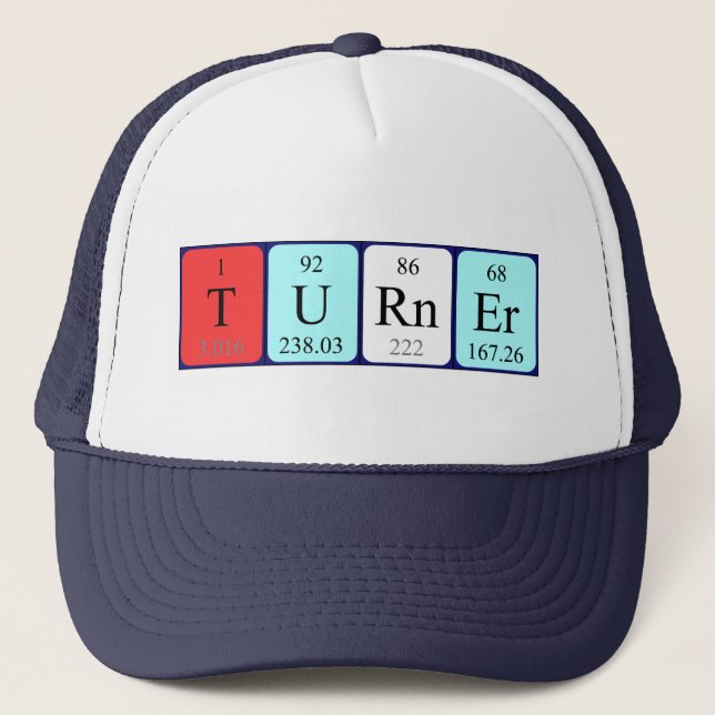 Turner periodic table name hat (Front)