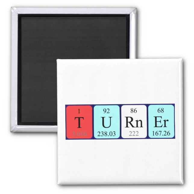 Turner periodic table name magnet (Front)