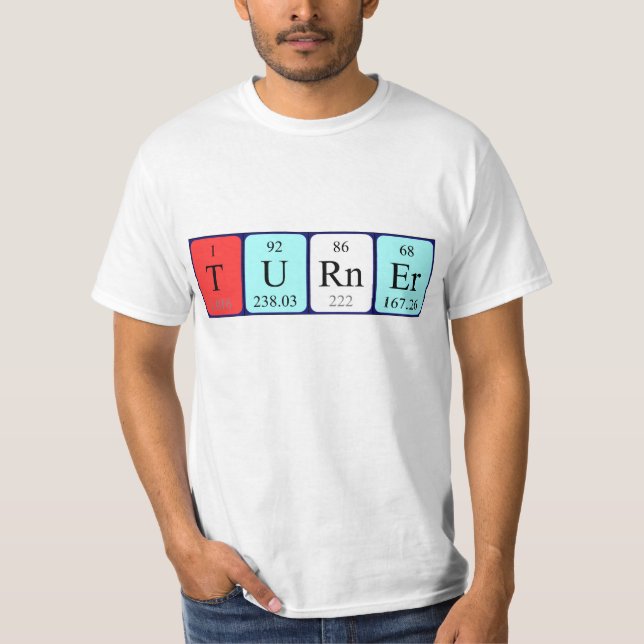 Turner periodic table name shirt (Front)