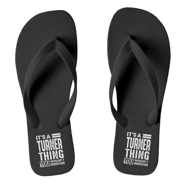 Turner Personalised Name Birthday Flip Flops (Footbed)