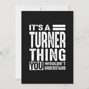 Turner Personalised Name Birthday Invitation