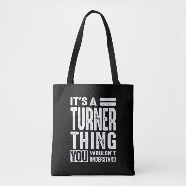 Turner Personalised Name Birthday Tote Bag (Front)