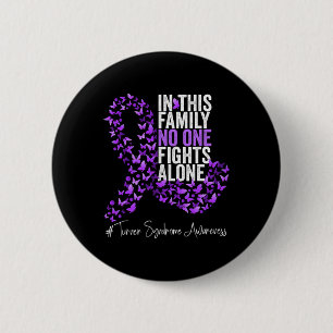Turner Syndrome Awareness Month Purple Ribbon  6 Cm Round Badge