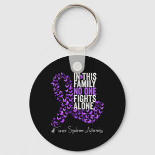 Turner Syndrome Awareness Month Purple Ribbon Key Ring