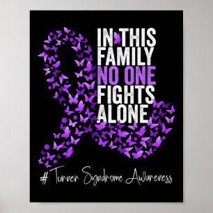 Turner Syndrome Awareness Month Purple Ribbon Poster