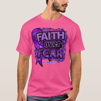 Turner Syndrome awareness Ribbon Faith Over Fear L T-Shirt