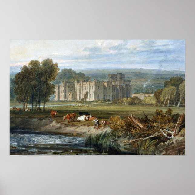 Turner - View Of Hampton Court Herefordshire Poster (Front)