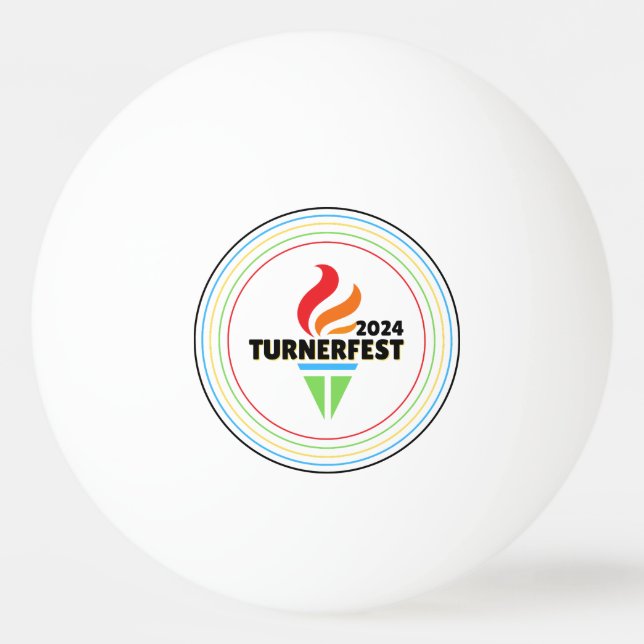 TurnerFest 2024 ping pong ball (Front)