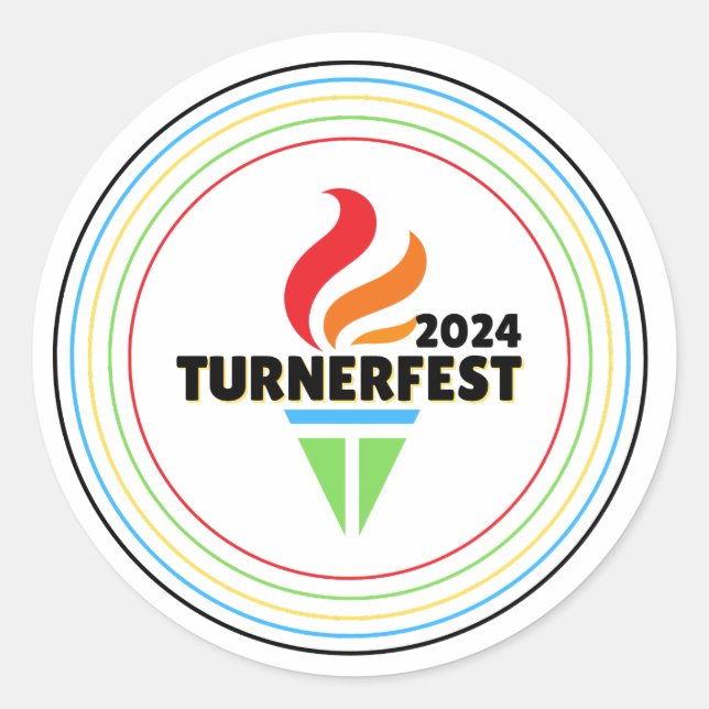 TurnerFest 2024 stickers (Front)