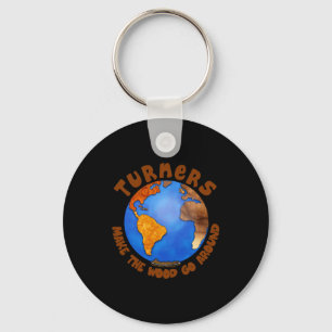Turners Globe Funny Woodturning Earth T Shirt Key Ring