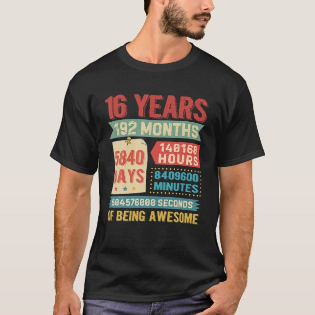 Turning 16 Years Old 16Th Birthday Decorations Bda T-Shirt (Front)