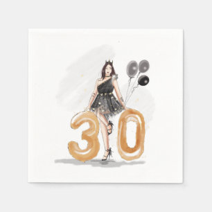 turning 30, happy 30th birthday napkin