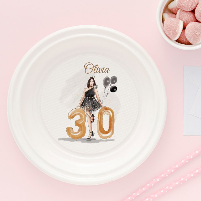 turning 30, happy 30th birthday paper plate (Creator Uploaded)
