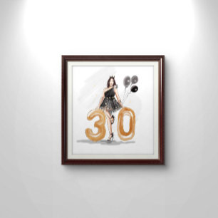 turning 30, happy 30th birthday poster