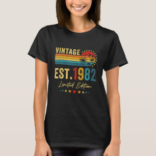 Turning 40 Birthday Decorations 40th BDay 1982 T-Shirt