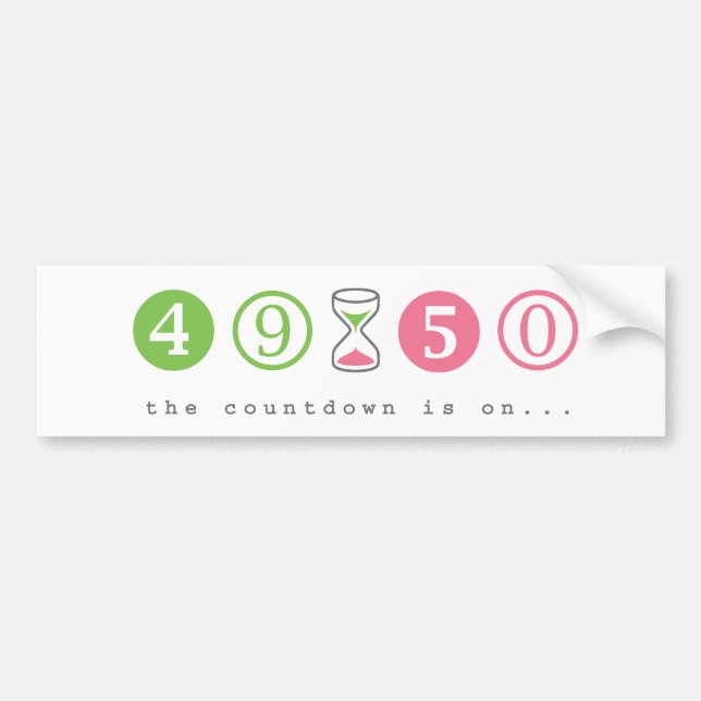 Turning 50 Years Old Bumper Sticker (Front)