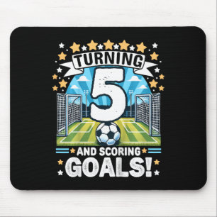 Turning 5 Soccer Birthday 5 Years Footll 5th Socce Mouse Mat