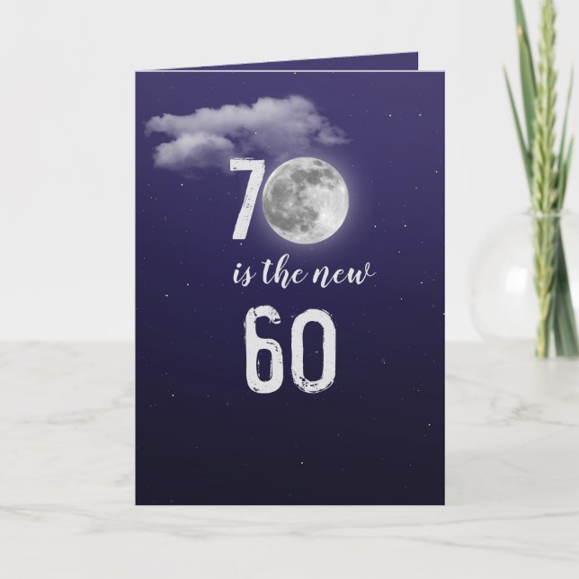 Turning 70 birthday night sky card (Front)