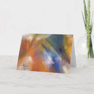 Turning a New Leaf Abstract Art Greeting Card