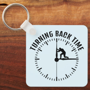 Turning Back Time Key Ring