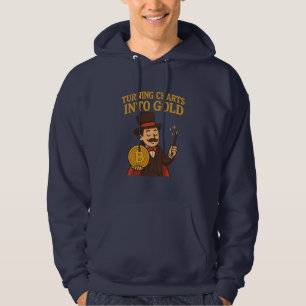 Turning Charts Into Gold Bitcoin Magician Hoodie