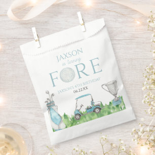 Turning Fore Blue Golf 4th Birthday Party Favour Bags
