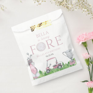 Turning Fore Pink Golf 4th Birthday Party Favour Bags