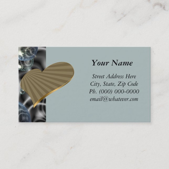 Turning Gold Heart Business Card (Front)