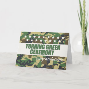 Turning Green Ceremony Congratulations with Stars Card
