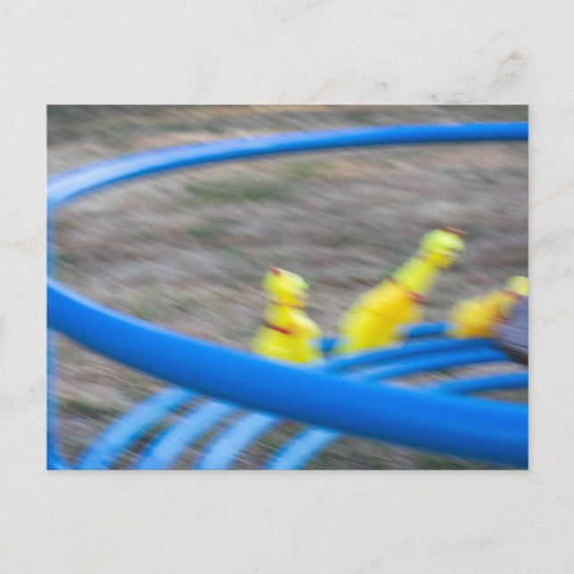 Turning Rubber Chickens Postcard (Front)