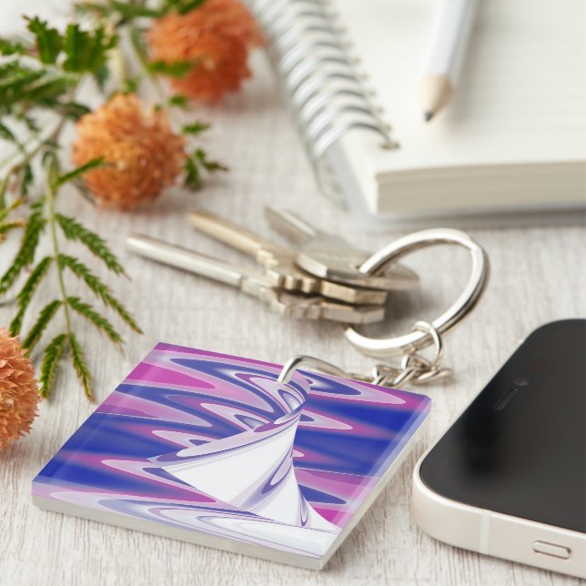 Turning waves key ring (Front Right)