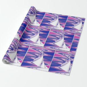 Turning waves wrapping paper
