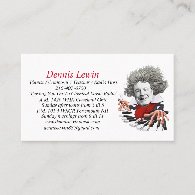 Turning You On To Classical Music Business Card (Front)
