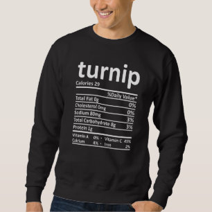 Turnip Nutrition Thanksgiving Costume Food Facts C Sweatshirt