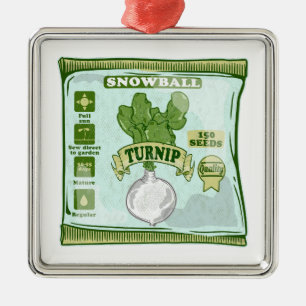 Turnip Seeds Growing Vegetables Metal Tree Decoration