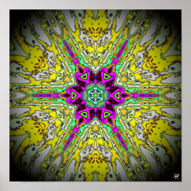 Turnips oil and vinegar - colourful pattern v1 poster (Front)