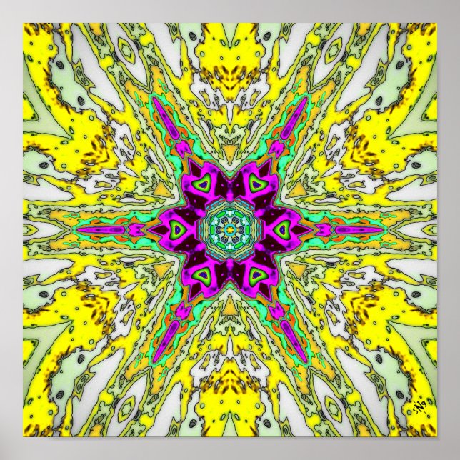 Turnips oil and vinegar - colourful pattern v2 poster (Front)