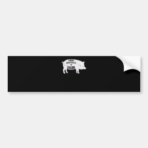 Turns Vegetables To Bacon   Funny BBQ Lovers Bumper Sticker