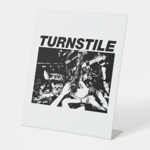 Turnstile  pedestal sign
