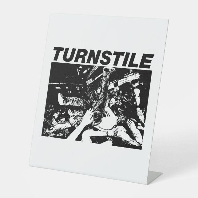 Turnstile  pedestal sign (Front)