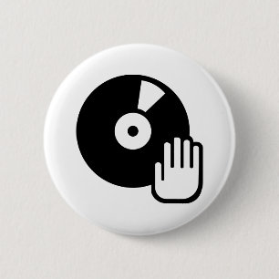 Turntable 6 Cm Round Badge