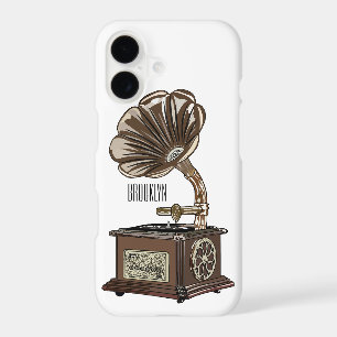 Turntable cartoon illustration 