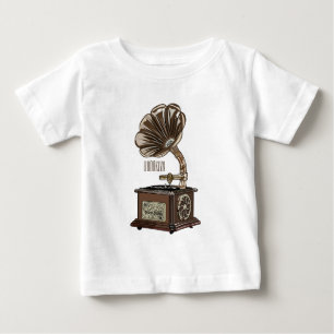 Turntable cartoon illustration  baby T-Shirt