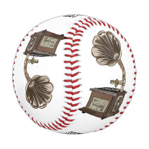 Turntable cartoon illustration baseball