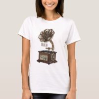 Turntable cartoon illustration