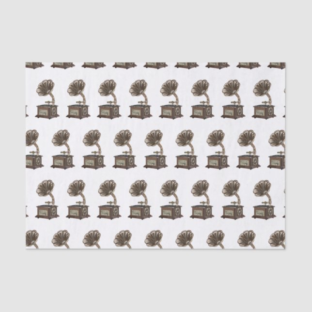 Turntable cartoon illustration  tissue paper (Front)