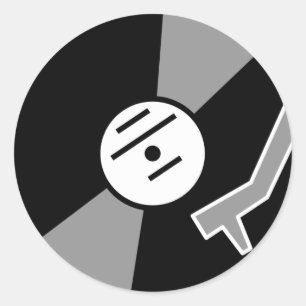 Turntable Classic Round Sticker