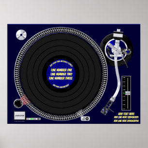 Turntable Poster 24" x 18"  (You Can personalize)